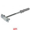 HPI Podpěra vedení stěnová s hmoždinkou - kovový úchyt délka 100mm, pr. 10mm